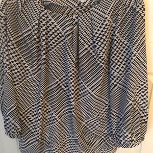 New York and Company  black and white blouse